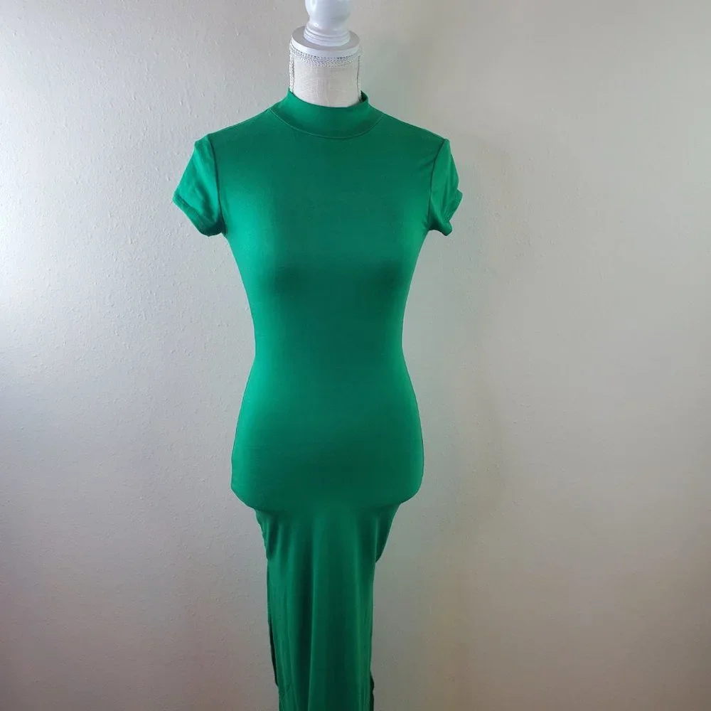 Absolutely Love It Green Short Sleeve Body Con Dress - Picture 5 of 10
